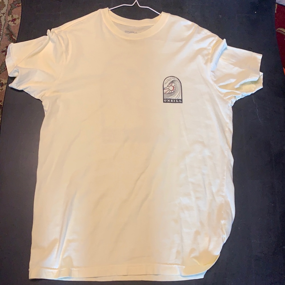 Mens O’Neil surf T-shirt, pale yellow, size M